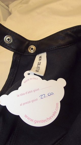 New Collection Blusa Ecopelle Donna Xl Nero Made