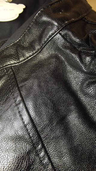 New Collection Blusa Ecopelle Donna Xl Nero Made