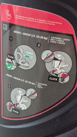 2x Alzador con respaldo, isofix o cinto, grupo 2+3