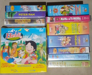 Lote 10 Cintas VHS Infantiles + DVD Heidi de regal