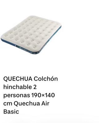 2 Colchones Hinchables Quechua 2 Personas 140x190