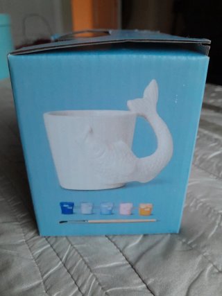 Taza DIY para pintar con pincel y pinturas