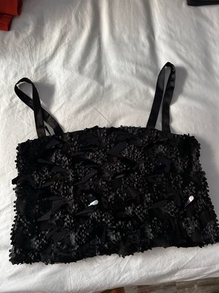 Top Zara Negro Verano Talla S