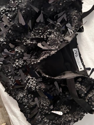Top Zara Negro Verano Talla S