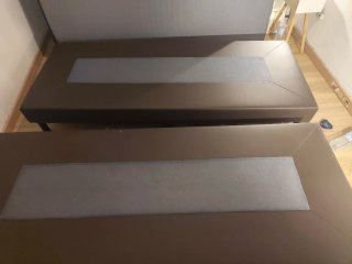 Base Cama 160x200 Divisible 2x80 Marrón/Gris