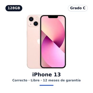 iPhone 13 128GB Rosa · Grado C · Libre
