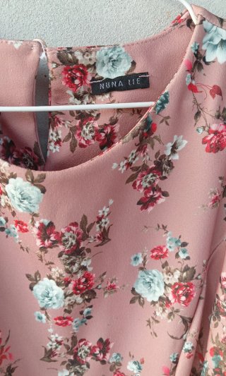 Abito medio donna Nuna Lie, tg M, rosa, floreale