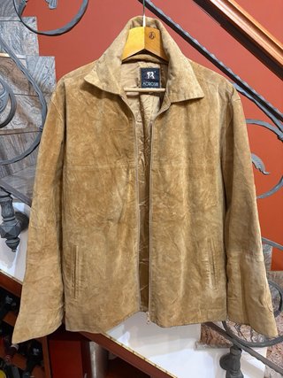 Giacca in  vera pelle scamosciata vintage morbida