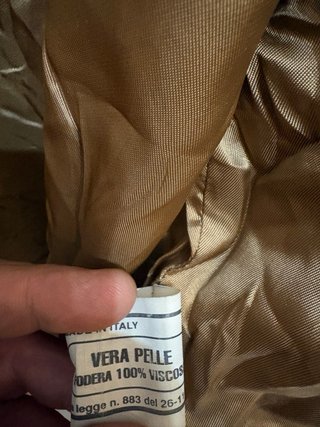 Giacca in  vera pelle scamosciata vintage morbida