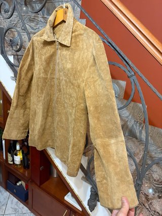 Giacca in  vera pelle scamosciata vintage morbida