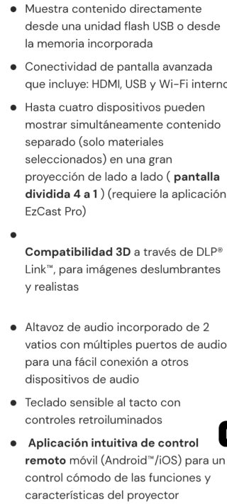 Proyector portátil Vivitek Qumi Q6 ¡NUEVO!