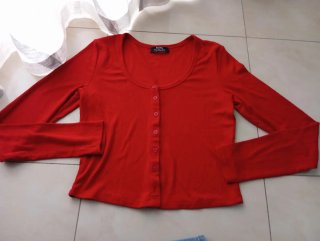 Cardigan Bershka Rosso L