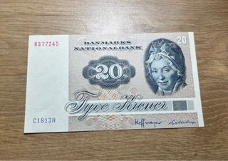 Billete 20 Coronas Danesas 1972