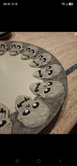 3 Platos Decorativos Halloween Calaveras