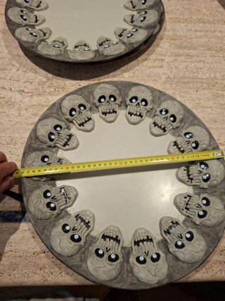 3 Platos Decorativos Halloween Calaveras