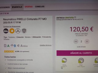 2 Gomas Pirelli Cinturato P7 205/55 R17 91W