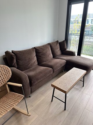 Sofá 2 plazas con chaise longue desenfundable