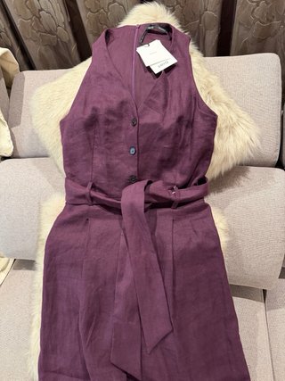 Mono Mango Lino Morado Talla S