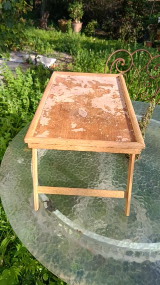 Bandeja auxiliar madera plegable
