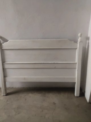 Cabecero de cama 135 cm madera blanco