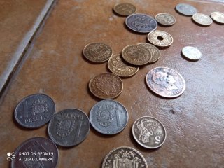 Lote de monedas antiguas españolas