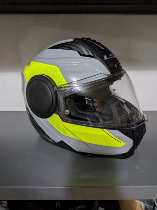 Casco LS2 Scope II modulare grigio/giallo fluo L