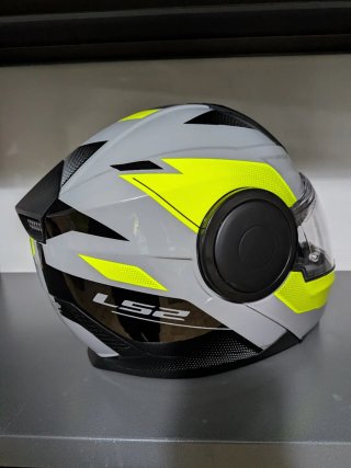 Casco LS2 Scope II modulare grigio/giallo fluo L