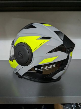 Casco LS2 Scope II modulare grigio/giallo fluo L