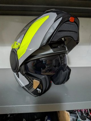Casco LS2 Scope II modulare grigio/giallo fluo L