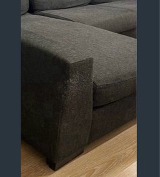 Sofá modular gris de tela
