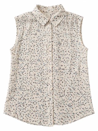 Blusa sin mangas estampada