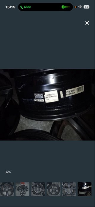 Llantas de aleación 5 radios en 17 pulgadas