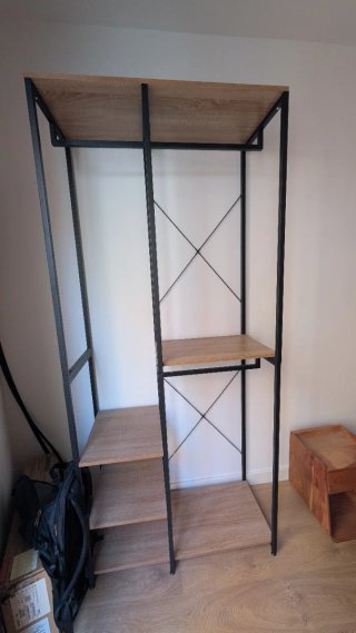 Armario Ropa Abierto Metal Madera