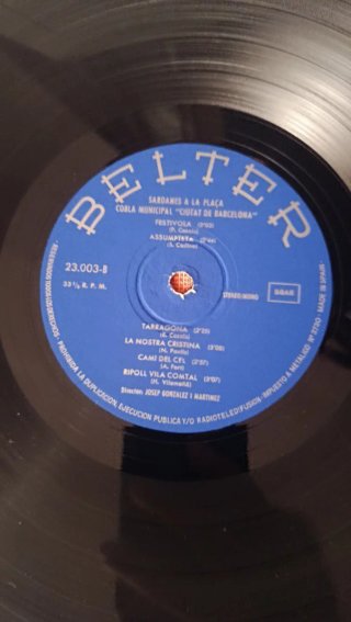 Vinilo Sardanes a la Plaça - Cobla Municipal Ciuta