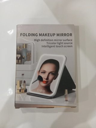 Espejo Maquillaje Plegable con Luz LED