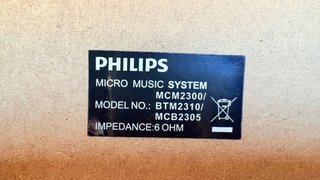 Mini cadena Philips negra y plateada