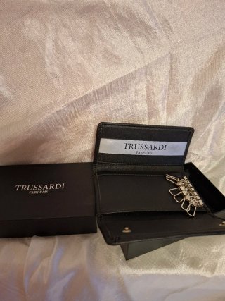 Monedero Llavero Trussardi Negro