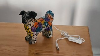 Lámpara Perro Estilo Tiffany