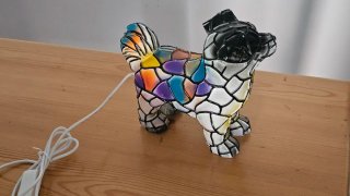 Lámpara Perro Estilo Tiffany