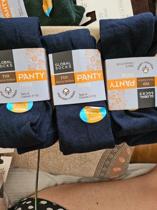 Panty GLOBAL SOCKS niña azul talla 8