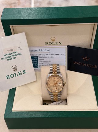 Rolex Datejust Mixto 36mm Acero/Oro Diamantes 1999