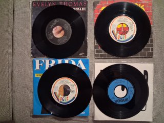 Lote 12 discos single vinilo 45 rpm 7" de los 80
