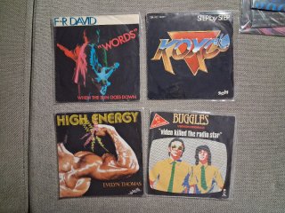 Lote 12 discos single vinilo 45 rpm 7" de los 80
