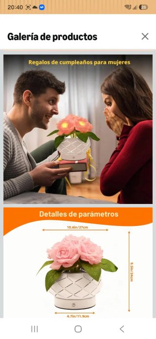Lámpara Flores Táctil 3 Colores nuevo precintado