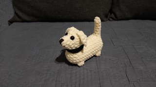 Peluche cane labrador amigurumi beige