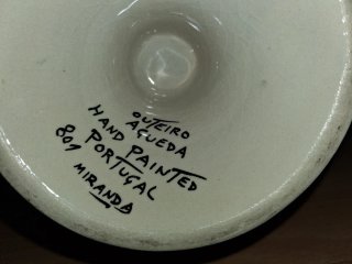 Jarra y palangana cerámica portuguesa pintada