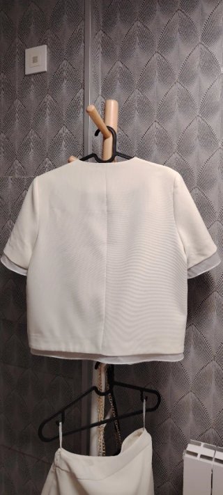 Conjunto chaleco y falda novia