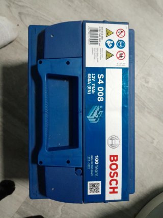 Batería Bosch S4 008 12V 74Ah 680A