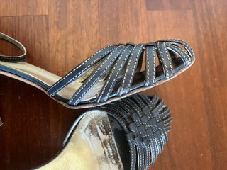 Sandali Scarpe Italiane n.38 Blu Pelle