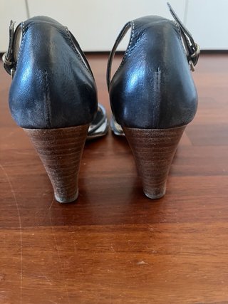 Sandali Scarpe Italiane n.38 Blu Pelle